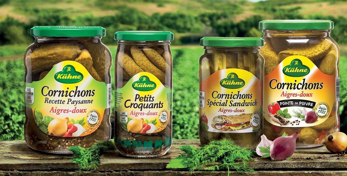 NOS CORNICHONS Kühne Plutôt deux fois Kühne!